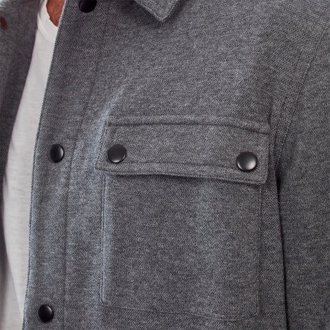 Peter Pique Shacket - Charcoal