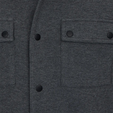 Peter Pique Shacket - Charcoal