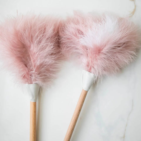 Pink Ostrich Feather Duster - Fodory