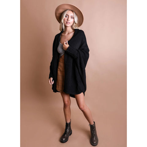 Pipistrello Knit Cardigan - Black