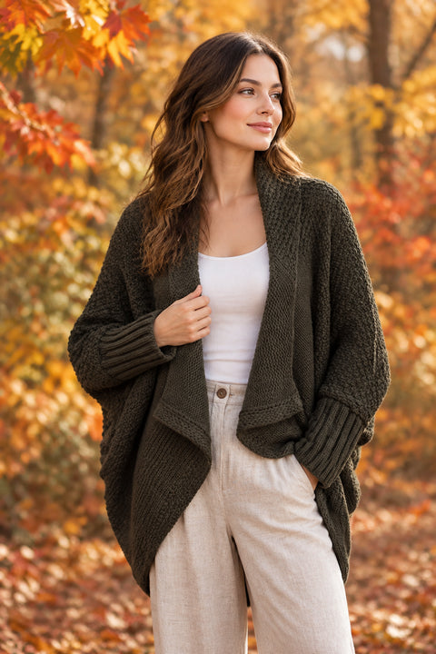 Pipistrello Knit Cardigan - Olive
