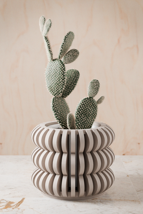 triple pot planter Triple Bubble Orchid Planter 7 In / Midnight Black
