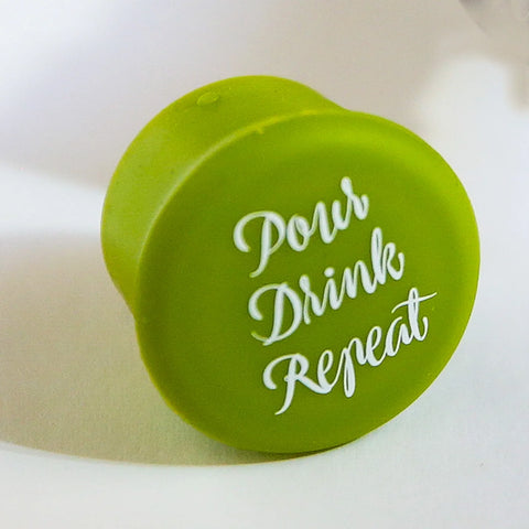 Pour Drink Repeat Wine Cap - CapaBunga®