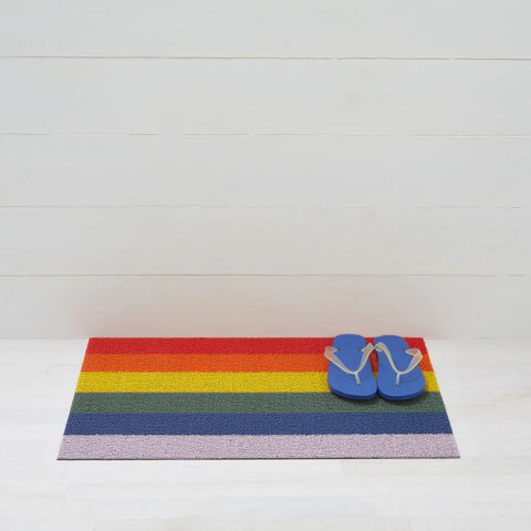 Chilewich Pride Stripe Shag Mat - Rainbow