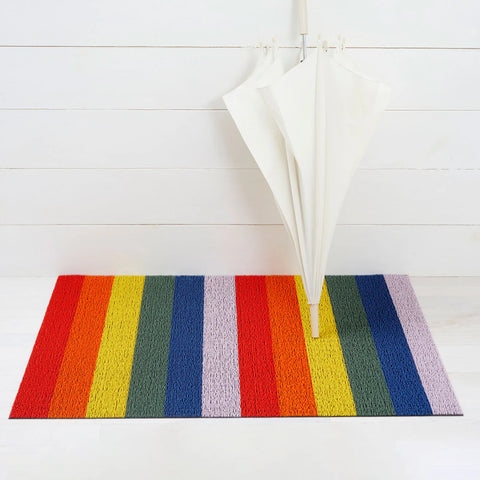 Chilewich Pride Stripe Shag Mat - Rainbow