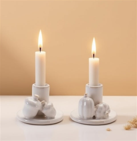 Pumpkin Taper Candle Holder