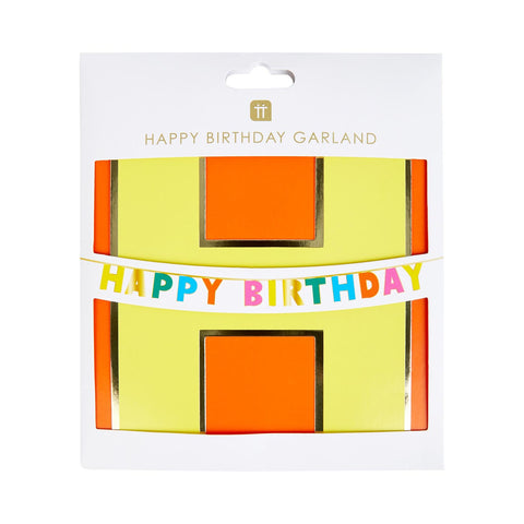 Rainbow Happy Birthday Garland