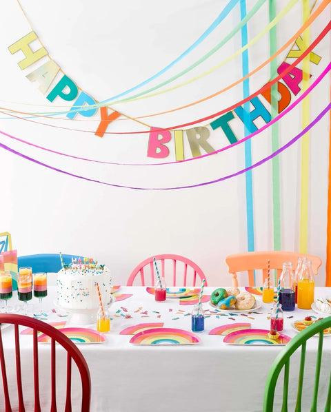 Rainbow Happy Birthday Garland