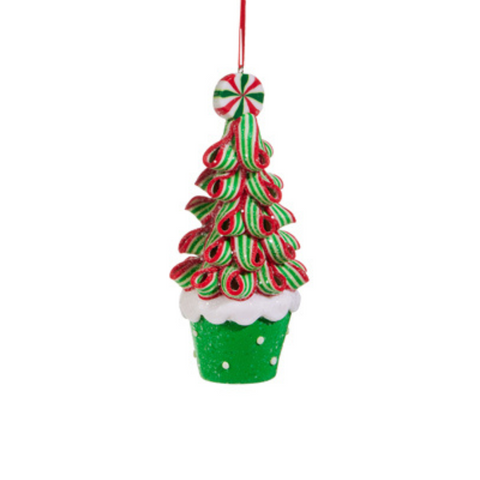 Ribbon Candy Tree Ornament - Red/Green/White