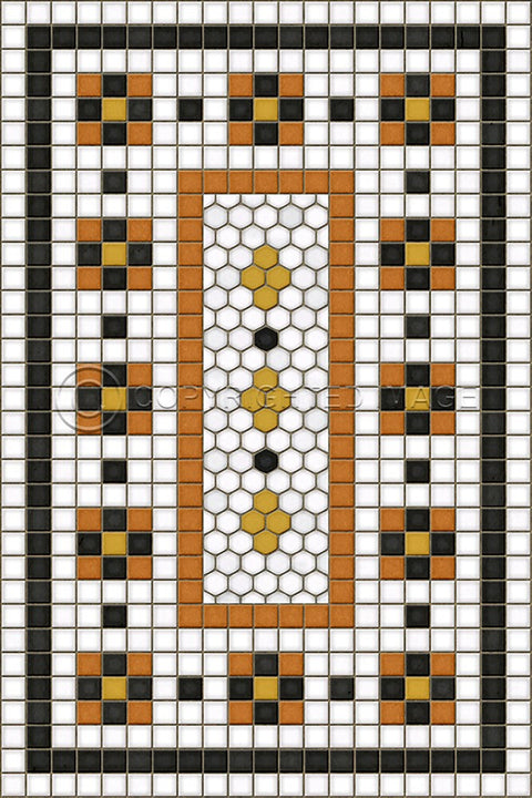 Mosaic G "Rawson Street" Vinyl Floorcloth - Spicher & Co.