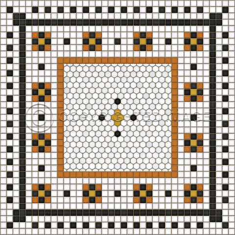 Mosaic G "Rawson Street" Vinyl Floorcloth - Spicher & Co.