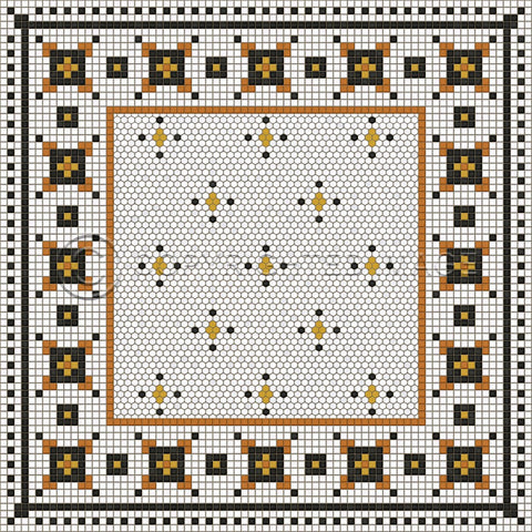 Mosaic G "Rawson Street" Vinyl Floorcloth - Spicher & Co.