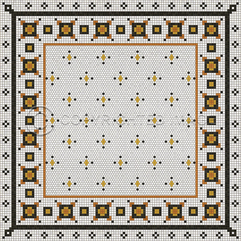 Mosaic G "Rawson Street" Vinyl Floorcloth - Spicher & Co.