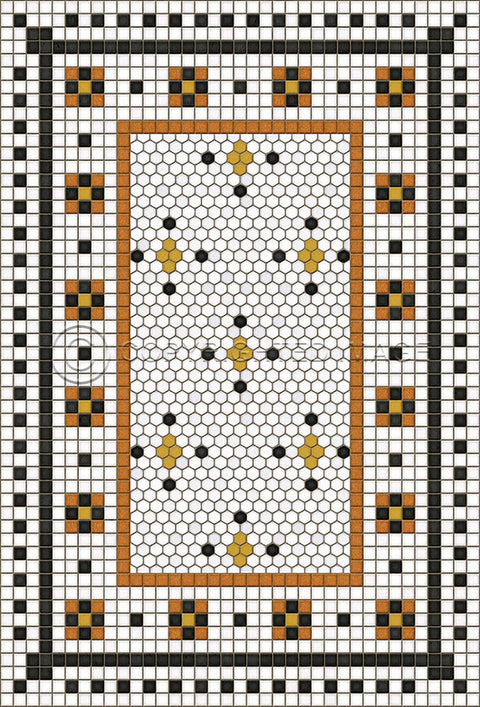 Mosaic G "Rawson Street" Vinyl Floorcloth - Spicher & Co.