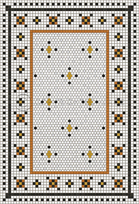 Mosaic G "Rawson Street" Vinyl Floorcloth - Spicher & Co.