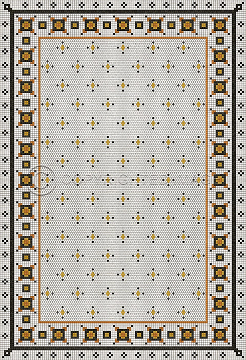 Mosaic G "Rawson Street" Vinyl Floorcloth - Spicher & Co.