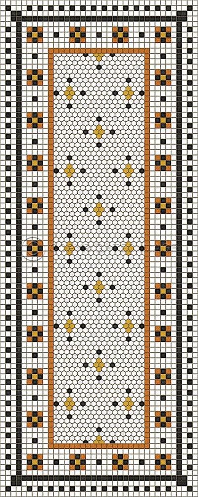 Mosaic G "Rawson Street" Vinyl Floorcloth - Spicher & Co.