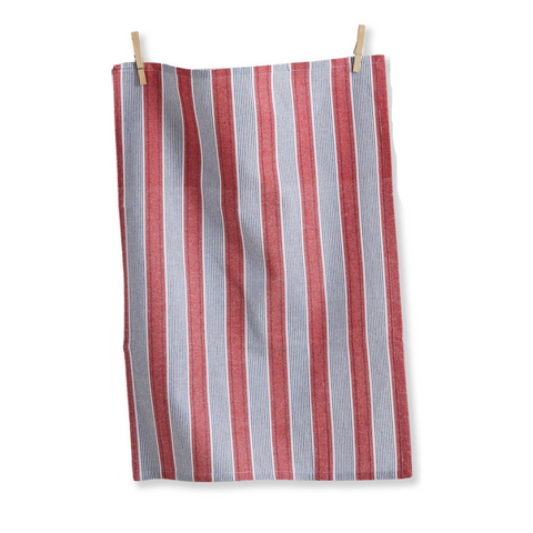 Red, White, + Blue Stripes Tea Towel