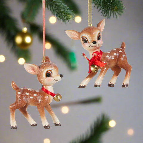 Retro Deer Ornament - A