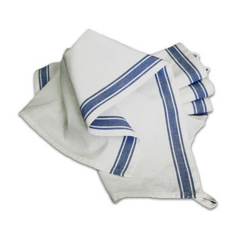 Retro Stripe Kitchen Towel - Blue