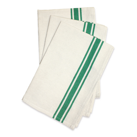 Retro Stripe Kitchen Towel - Green