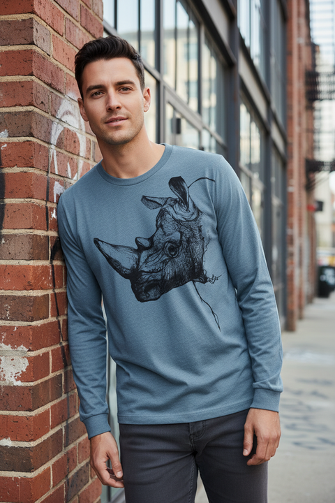 Rhino Lyle Men's Long Sleeve Tee - Slate