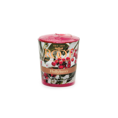 Root 20 Hour Beeswax Blend Votive - Hollyberry - Root Candles