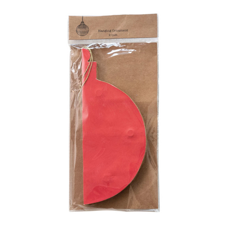 Round Paper Folding Honeycomb Ornament w/ Gold Glitter Edge