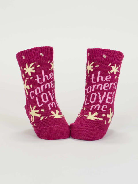 The Camera Loves Me/ I Got One Brewing Baby Socks