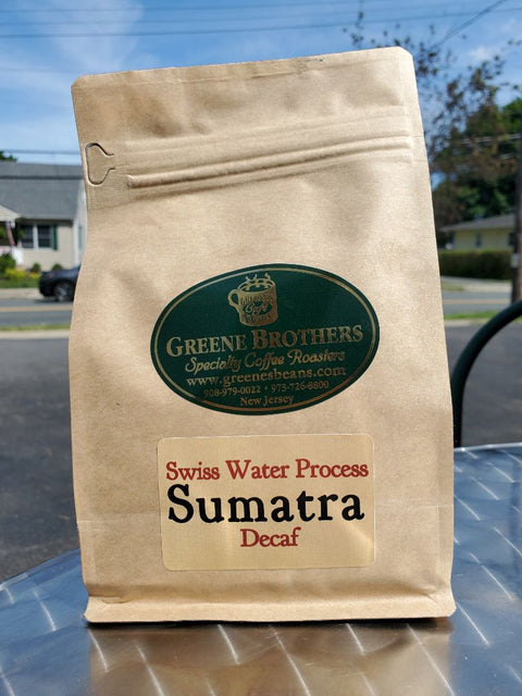 Swiss Water Processed Decaf Sumatra - Whole Bean, 12oz Bag, Beige Bag