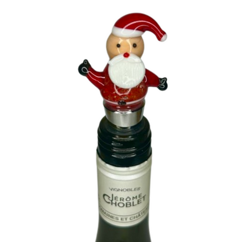 Holiday Icon Bottle Stopper, Santa