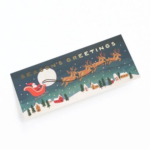 Santa's Sleigh No.10 Card - Rifle Paper Co