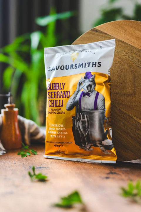 Savoursmiths Bubbly and Serrano Chilli Potato Crisps, 40g