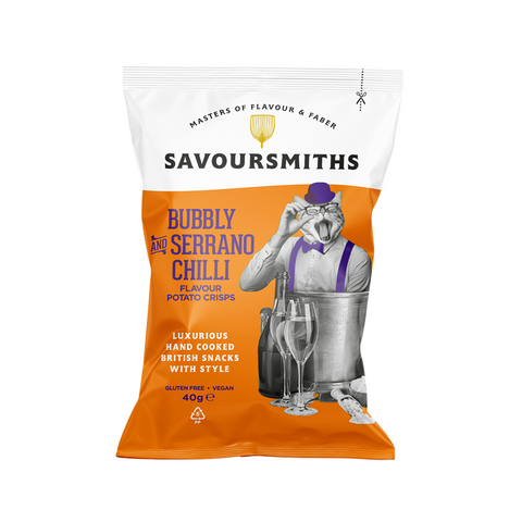Savoursmiths Bubbly and Serrano Chilli Potato Crisps, 40g