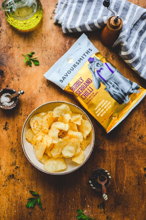Savoursmiths Bubbly and Serrano Chilli Potato Crisps, 40g