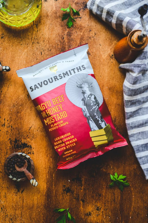 Savoursmiths Wagyu Beef And Honey Mustard Potato Crisps, 40g