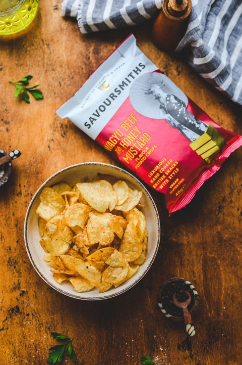 Savoursmiths Wagyu Beef And Honey Mustard Potato Crisps, 40g