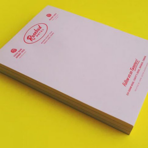 Fictional Hotel Notepad Set - Rosebud Motel