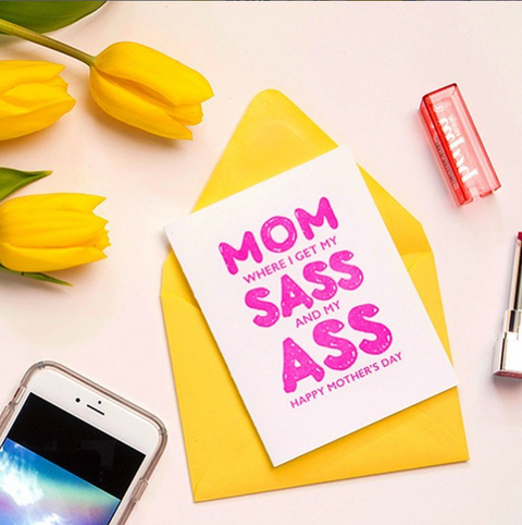 Mom Sass Ass Letterpress Card - Richie Designs