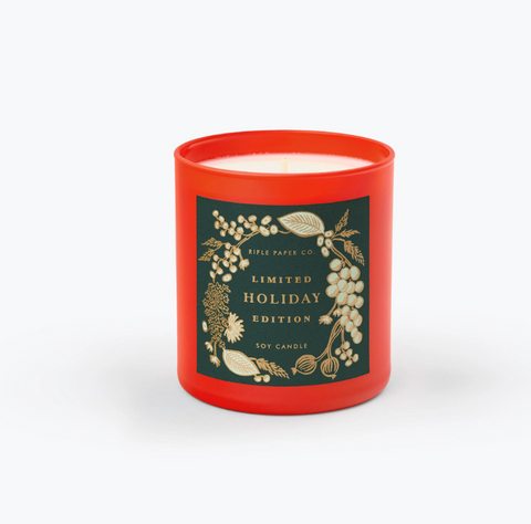 Holiday Edition 9.5 oz Glass Candle - Rifle Paper Co