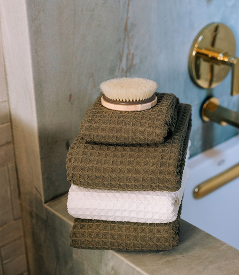 Geometry Waffle Bath Towel - Cloud