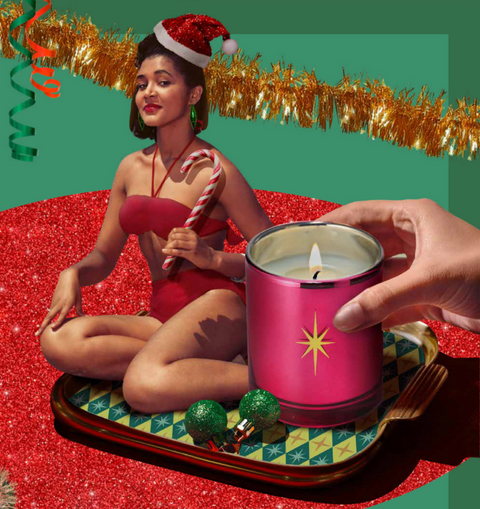 Snow On The Beach Hotel Glass Candle