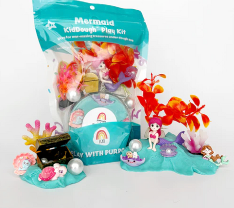 Mermaid (Blue Hawaiian) Kiddough Play Kit - Earthgrown KidDough