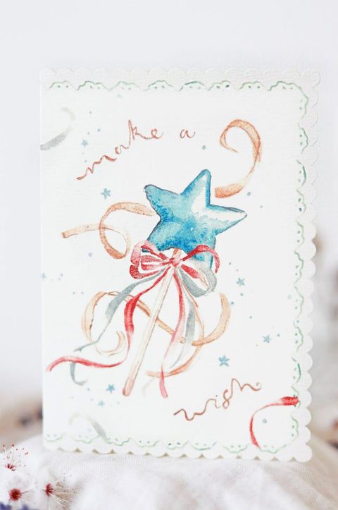 Make A Wish - Scalloped Edge Card