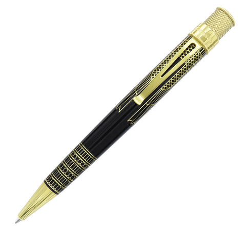 Retro51 Tornado™ Vintage Metalsmith - Cleopatra Rollerball, 6.75" x 1.75", Black