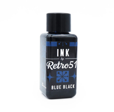 Retro51 Blue Black Fountain Pen Ink 30ml, 3"x1"x1", Blue Black