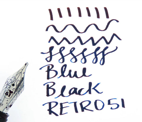 Retro51 Blue Black Fountain Pen Ink 30ml, 3"x1"x1", Blue Black