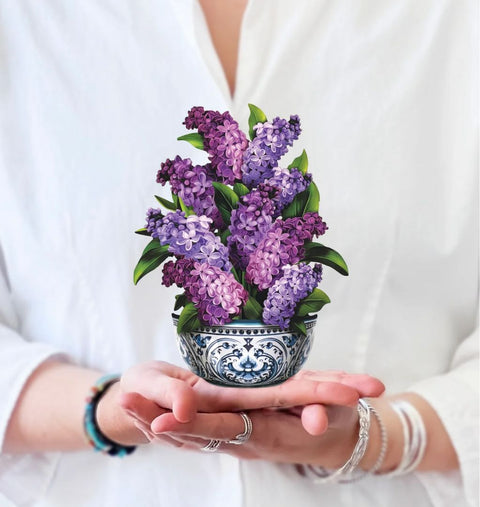 Mini Garden Lilacs Pop-Up Greeting Card, 5.25"x6"