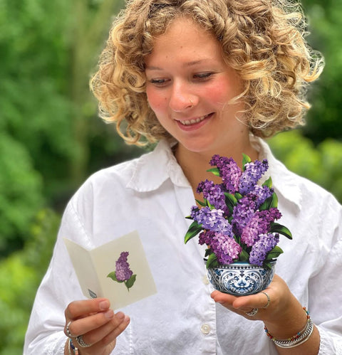 Mini Garden Lilacs Pop-Up Greeting Card, 5.25"x6"