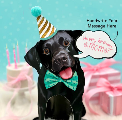 Black Lab Pop-Up Greeting Card, 10.25"x7.75"